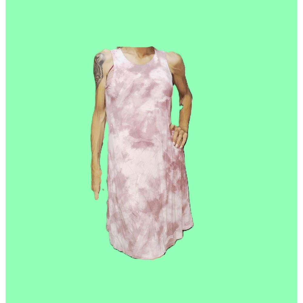Old Navy Blush Pink Tie Dye Sleeveless Mini Dress Size Small | Soft Stretchy